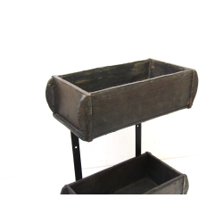 Półka skrzynka regał ze starego drewna podwójny wiszący